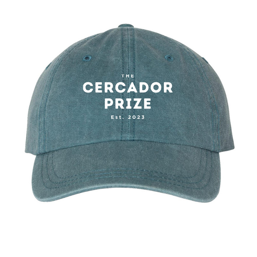 Cercador Prize Fundraiser, a Teal Printed Pigment Dye Baseball Cap