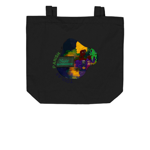 Noir Apothecary Tote, a Black Organic Cotton Tote Bag