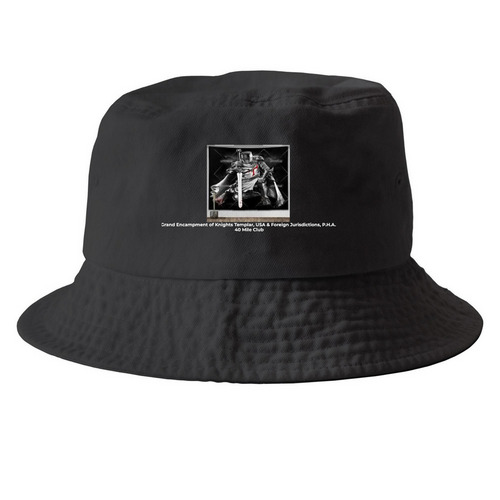 Grand Encampment of Knights Templar, USA, PHA, a Black Printed Bucket Hat