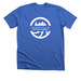 White Logo, a Heather True Royal Premium Unisex Tee