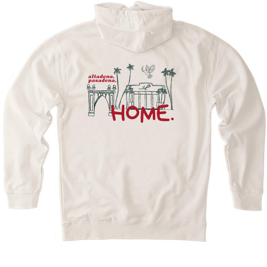 Dena Strong T-Shirts / Sweatshirts, a Bone Heavyweight Pullover Hoodie (back-view)