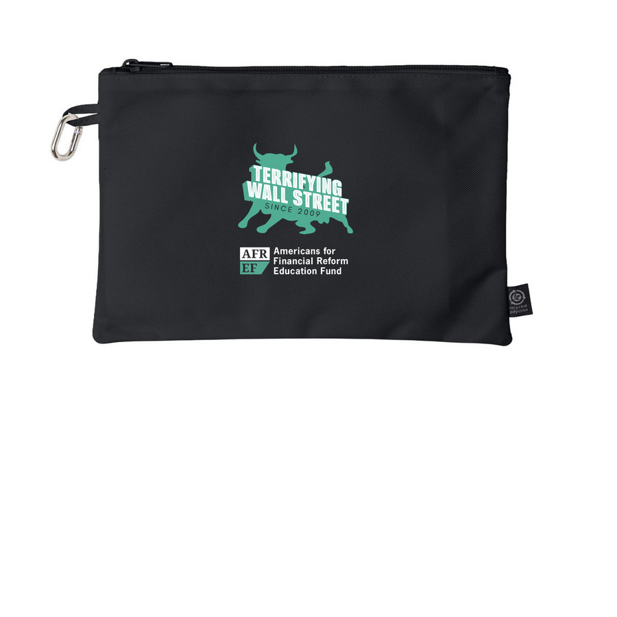 Terrifying Wall Street Pouch, Dark, a Black Grove Go-Go Pouch