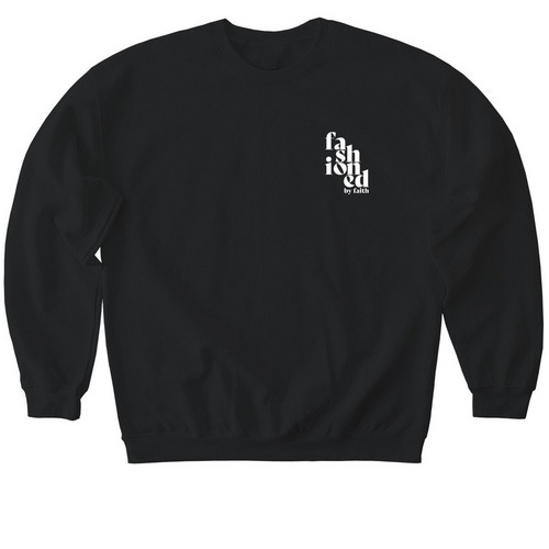 Fashioned by Faith Crewneck and Quarter Zip&nbsp;, a Black Softstyle Crewneck Sweatshirt