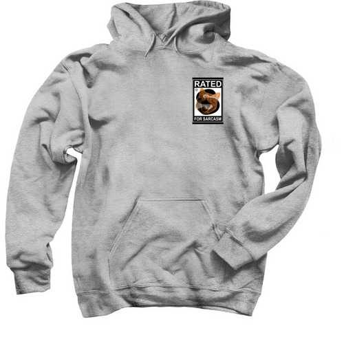 Sarcatsm, a Sport Grey Pullover Hoodie