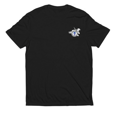 2-11 Jumpmaster (Wing Design), a Deep Black Allmade Eco Triblend Unisex Tee