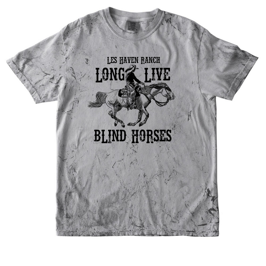 Long Live Blind Horses Tie-Dye, a Smoke Comfort Colors Colorblast Tee