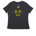 Wild Hornets Queen's Wrath Collection, a Dark Grey Heather Women's Relaxed V-Neck Tee (back-view)