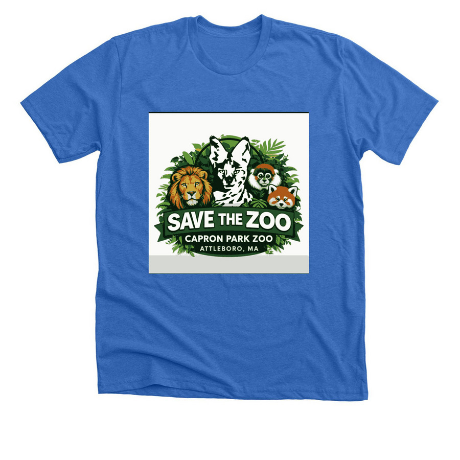 Save Capron Park Zoo!, a Heather True Royal Premium Unisex Tee