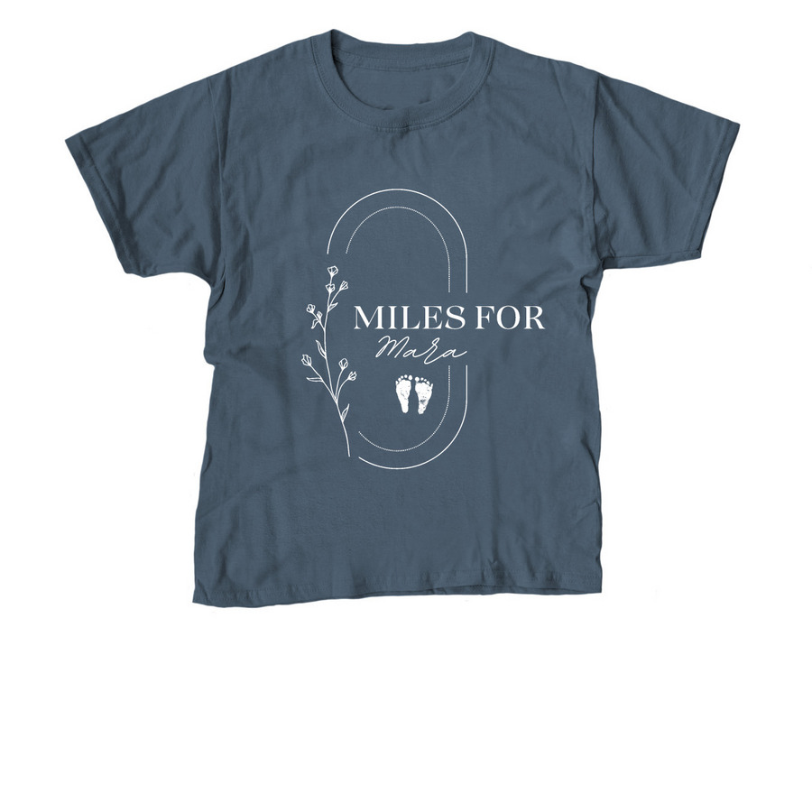 Miles For Mara, a Indigo Youth Unisex Tee