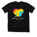 HAPpier Together PRIDE (Dark), a Solid Black Blend Premium Unisex Tee