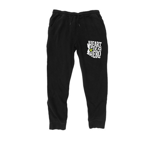 Heart of a Hero Pants, a Black Midweight Fleece Joggers