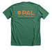 Fur the Love of People, a Heather Grass Green Premium Unisex Tee (back-view)