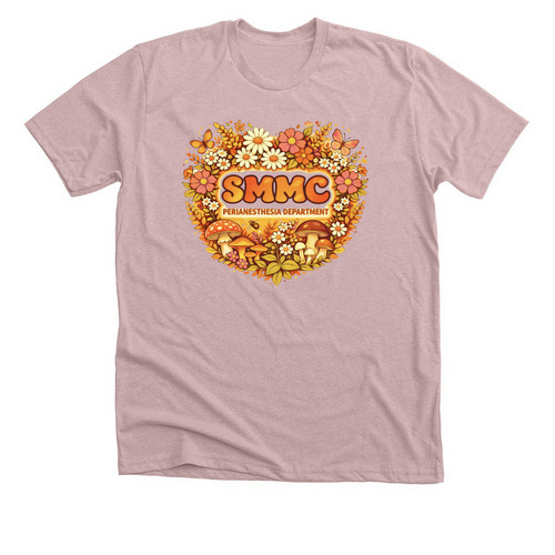 Spring Flowers Perianesthesia Shirt, a Heather Pink Gravel Premium Unisex Tee