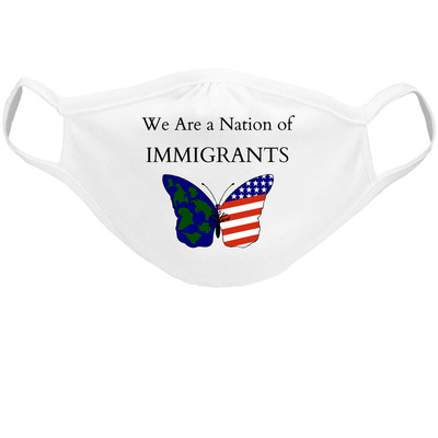 Fundraiser for HIAS and Immigrant Lives, a White Premium Face Mask
