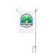 Camping Flag, a White 12" x 18" Yard Flag with Stake