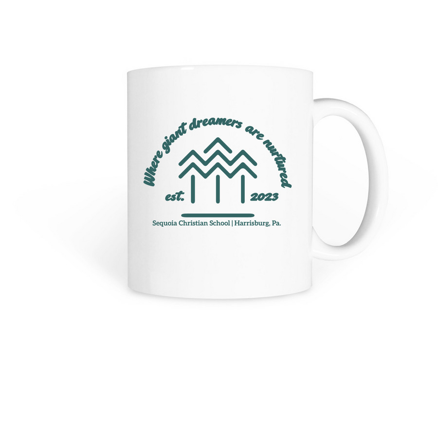 Tree Outline Mug, a White Coffee Mug