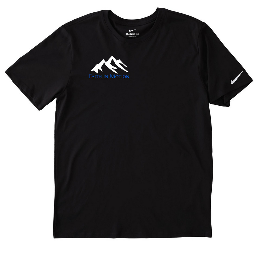 Faith in Motion, a Black Nike Dri-FIT Jersey Blend Performance Tee