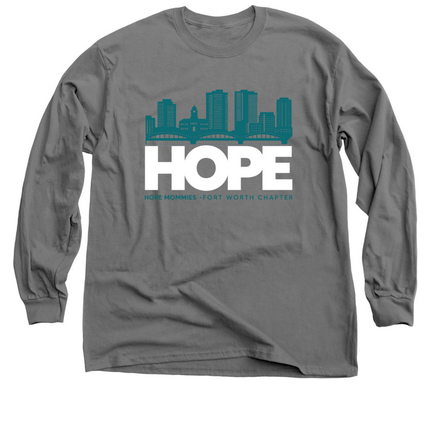 Hope lives here..., a Charcoal Classic Long Sleeve Tee