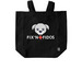 Fix'n Fidos Tote, a Black Recycled Cotton Tote Bag