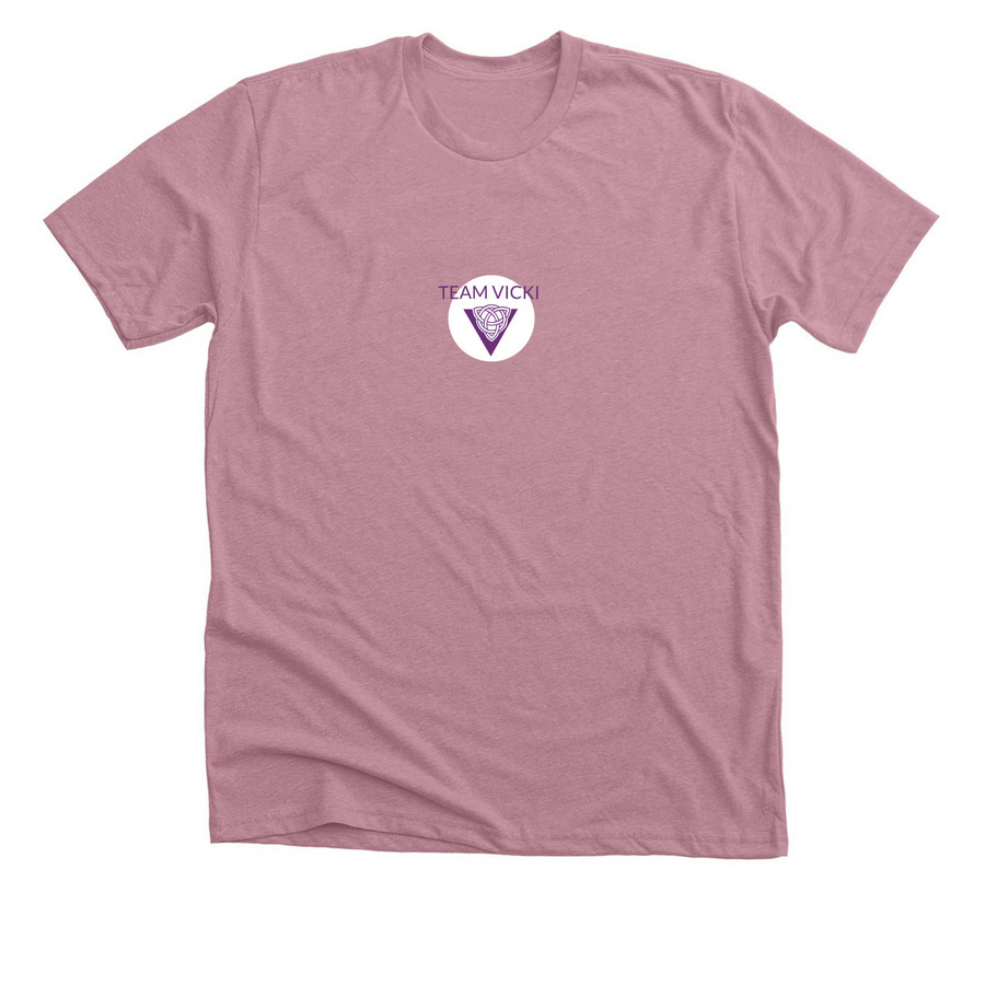 Riding to Remember Vicki, a Heather Orchid Premium Unisex Tee