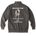 Help us help them, a Pepper Comfort Colors Quarter Zip Pullover (back-view)