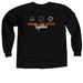 Icon MLB, Together in Navy & Black, a Black Comfort Colors Long Sleeve Tee (back-view)