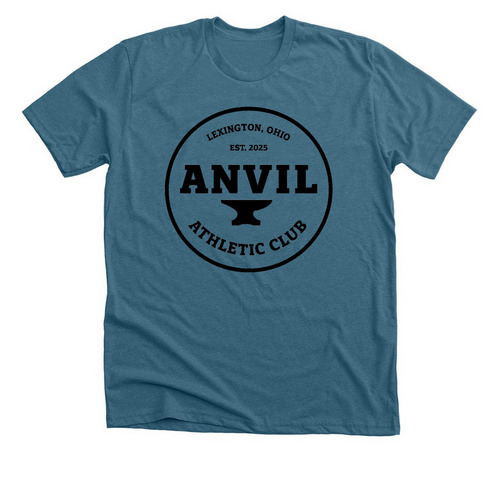 Anvil Athletic Club Apparel, a Heather Deep Teal Premium Unisex Tee