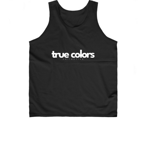 True Colors White Text&nbsp;, a Black Classic Unisex Tank Top