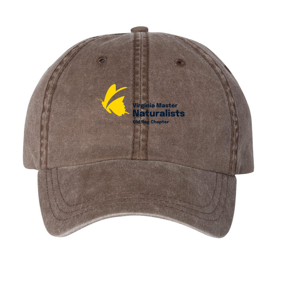 Hats, a Brown Printed Pigment Dye Baseball Cap