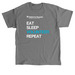Eat, Sleep, Volunteer, Repeat, a Charcoal Classic Unisex Tee