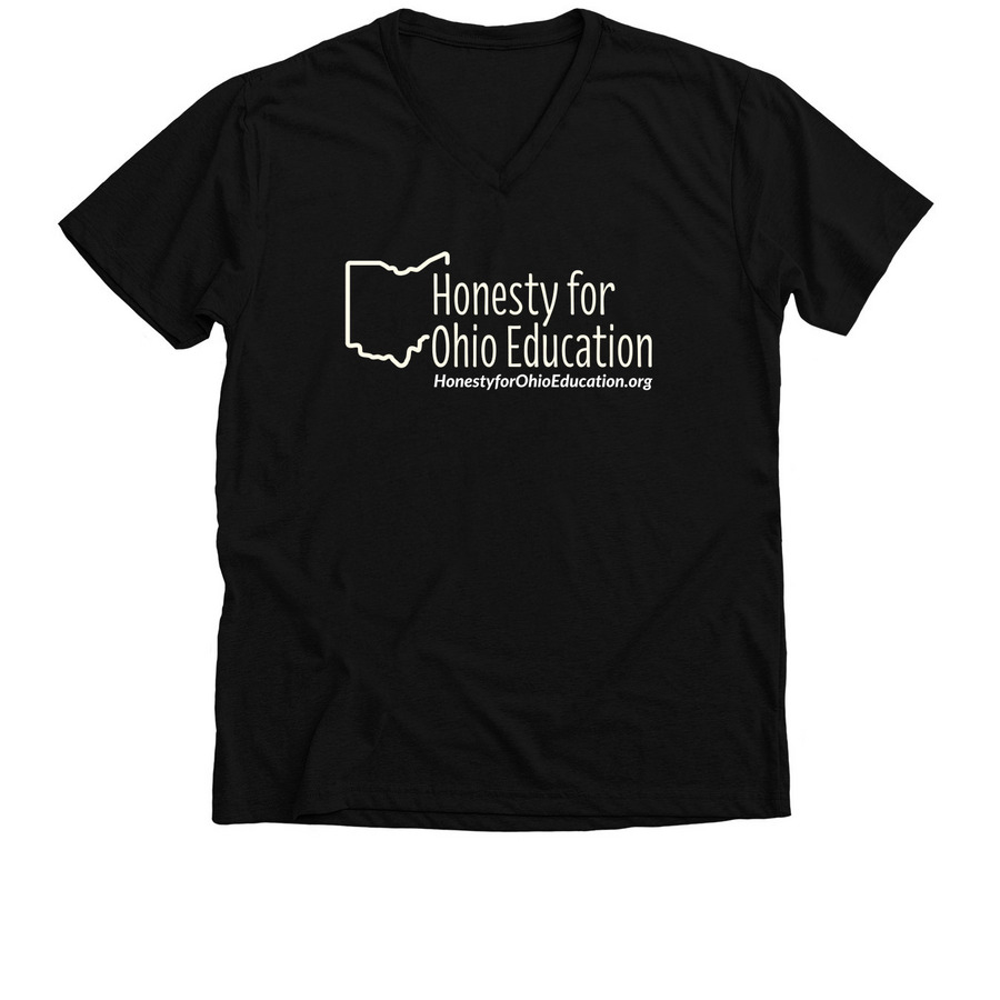 Support honest education in Ohio, a Solid Black Blend Premium V-Neck Tee