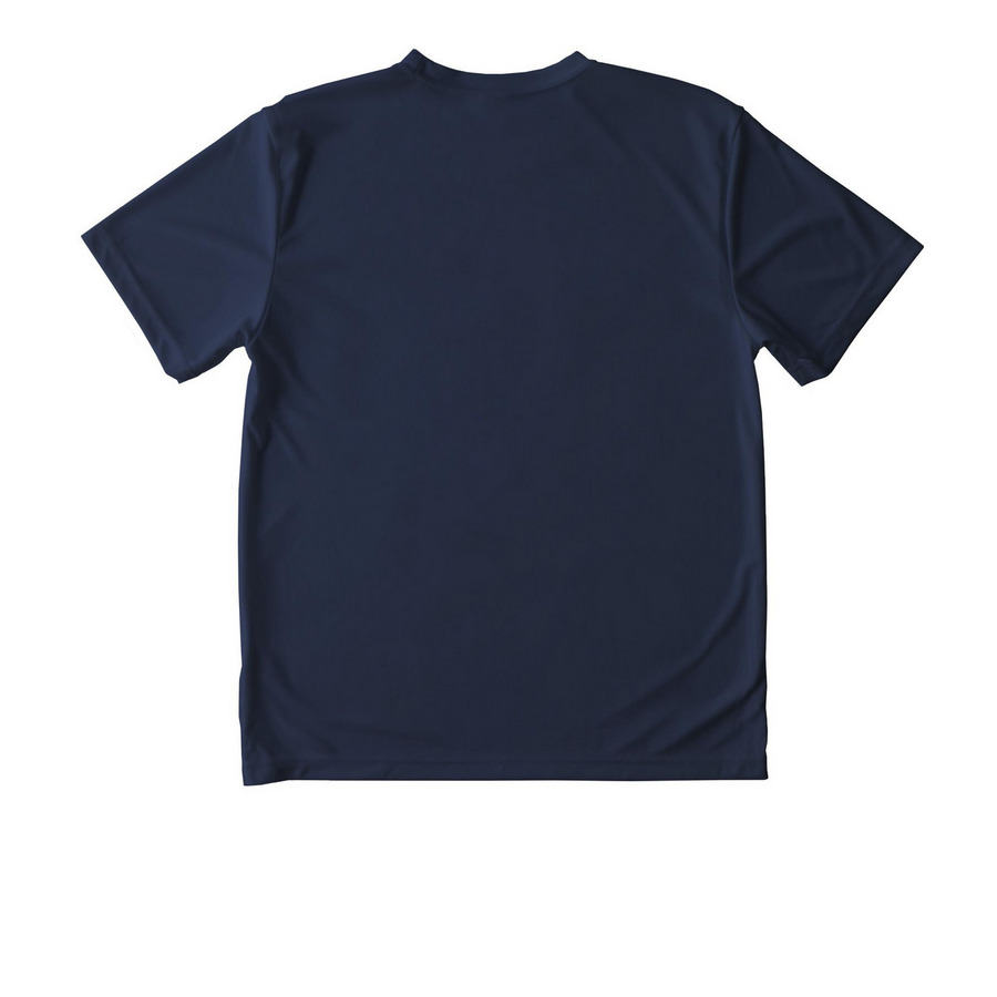 CPS Performance Fabric Tee, a True Navy Youth Performance Tee (back-view)