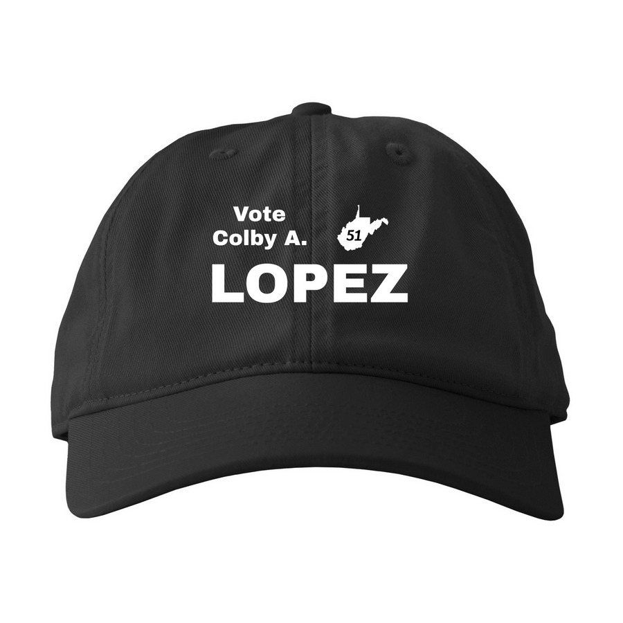 Lopez4Change Hats, a Black Printed Eco Baseball Cap