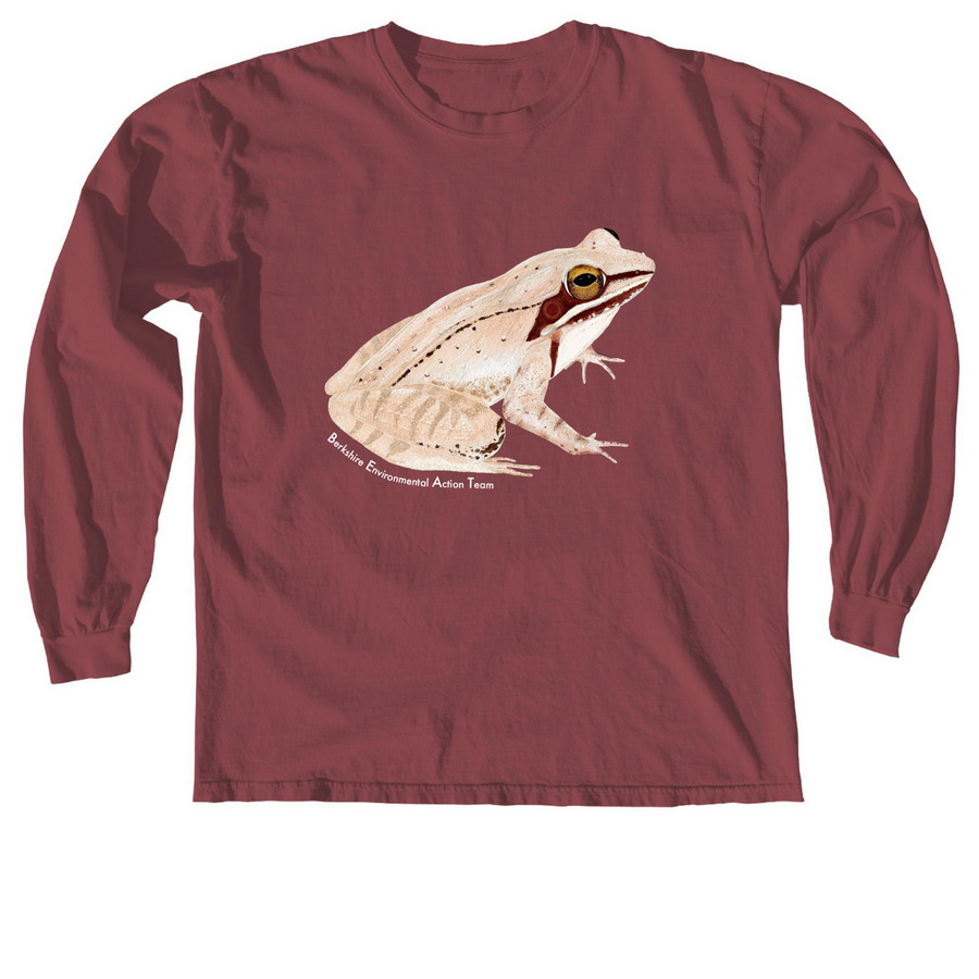 BEAT Wood Frog Shirt (white font), a Brick Comfort Colors Long Sleeve Tee