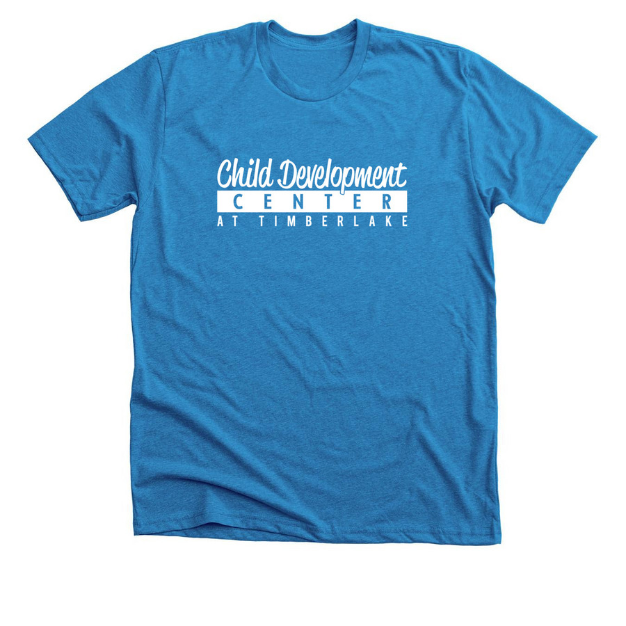 Child Development Center, a Neon Blue Premium Unisex Tee