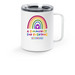 BCDP Pride Travel Mug, a White Stainless Steel Travel Mug