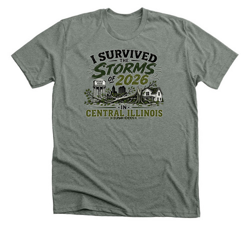 I Survived! Peoria Pekin Edition&nbsp;, a Deep Heather Premium Unisex Tee