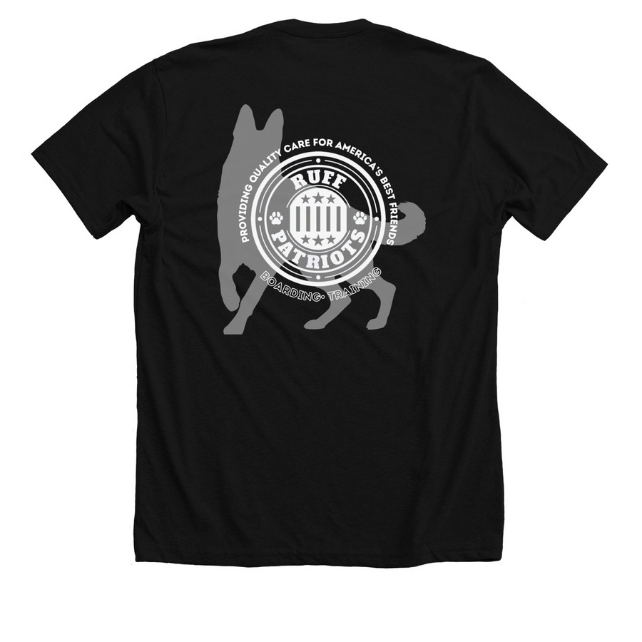 Ruff Patriots, a Solid Black Blend Premium Unisex Tee (back-view)