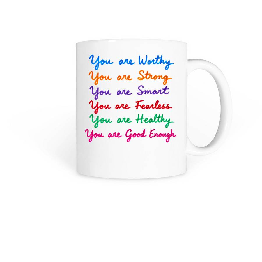 Affirmations&nbsp;by&nbsp;Zubeda Khan, a White Coffee Mug