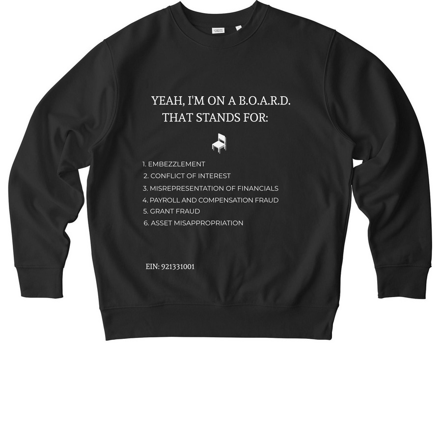LIMITED EDITION: B.O.A.R.D. member crewneck, a Black Stanley/Stella Unisex Changer 2.0 Crewneck Sweatshirt