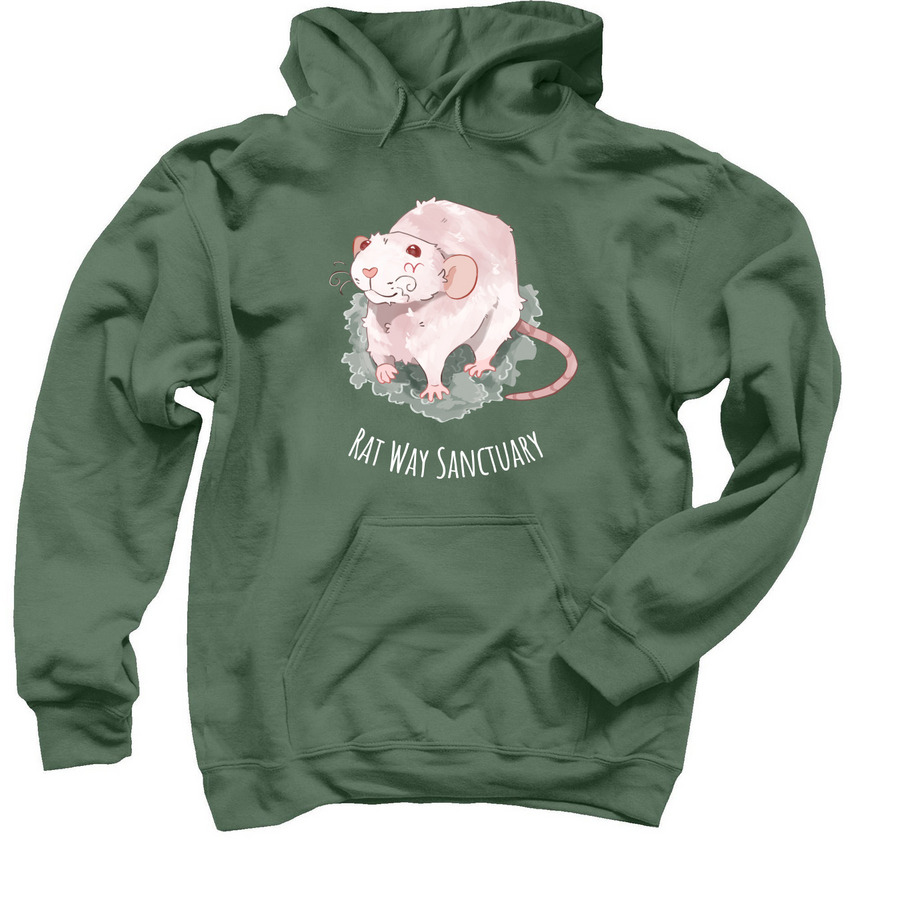 Lichen, a Military Green Pullover Hoodie