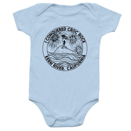 Croc Baby, a Light Blue Infant Onesie