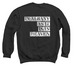 Front/Back Resurrected Design, a Black Crewneck Sweatshirt (back-view)