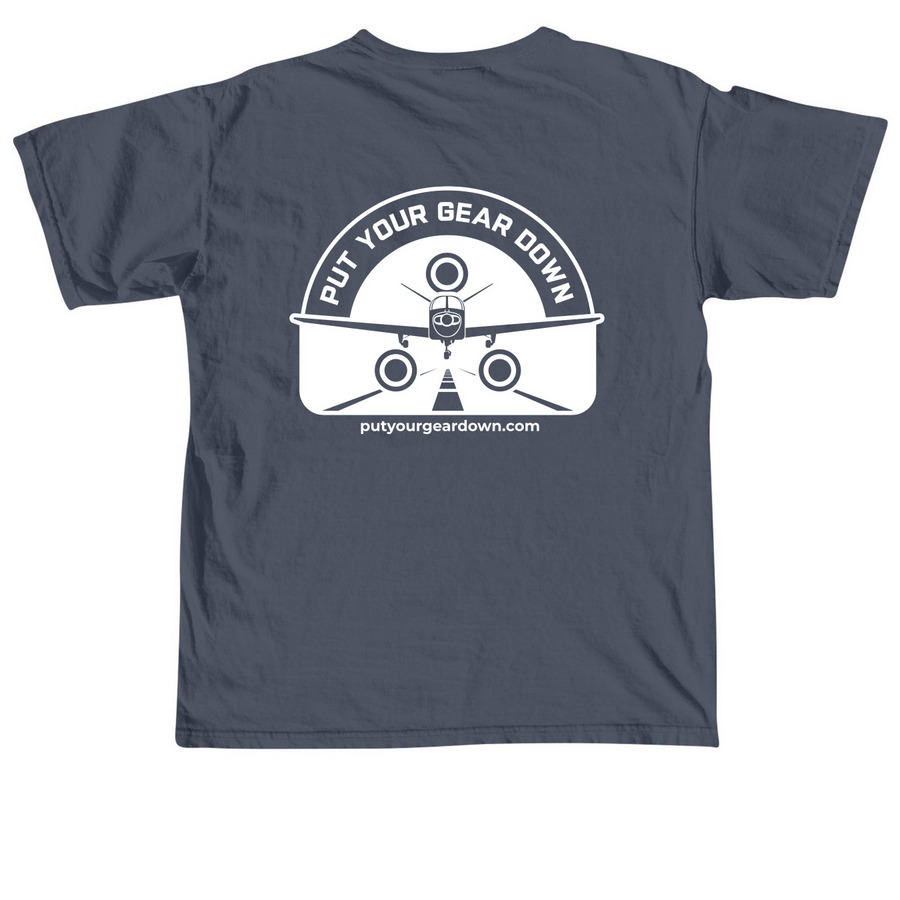 Put Your Gear Down, a Denim Comfort Colors Unisex Tee (back-view)