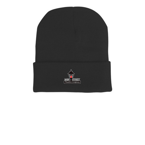 MSTC Hats, a Black Printed Cuffed Beanie
