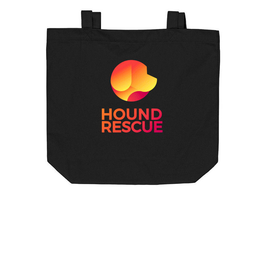Rescue Never Goes Out of Style, a Black Organic Cotton Tote Bag
