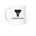 Jackson mug, a White Coffee Mug (back-view)