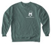 Holiday Owl, a Blue Spruce Comfort Colors Crewneck Sweatshirt