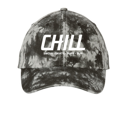 Chill Hats, a Black Printed Tie Dye Baseball Hat