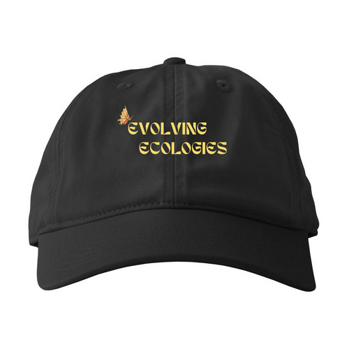 The Habitat Hat, a Black Printed Eco Baseball Cap